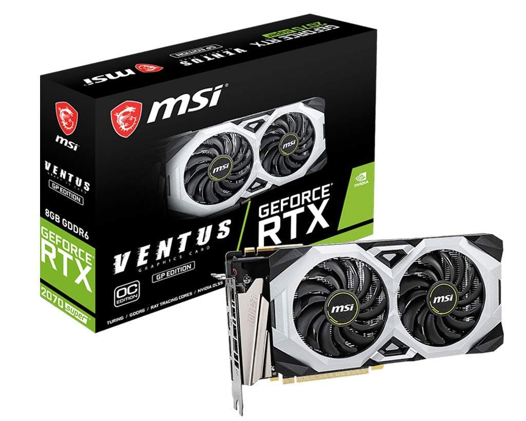 msi Gaming GeForce RTX 2070 Super 8GB GDDR6 256-bit HDMI/DP NVLink Ventilador Torx Arquitectura Turing Overclocked G-SYNC Tarjeta de Video (RTX 2070 Super Ventus GP OC)