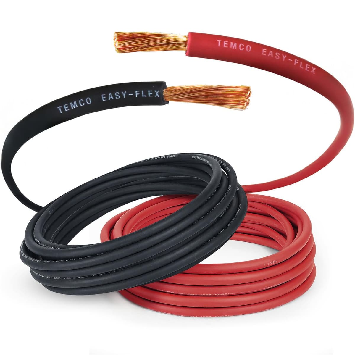 TEMCo 4 Gauge AWG 250 Ft Black + 250 Ft Red Flexible Pure Copper Welding/Battery Cable - Heavy Duty Solar, Inverter, Car, RV, Truck WC0198