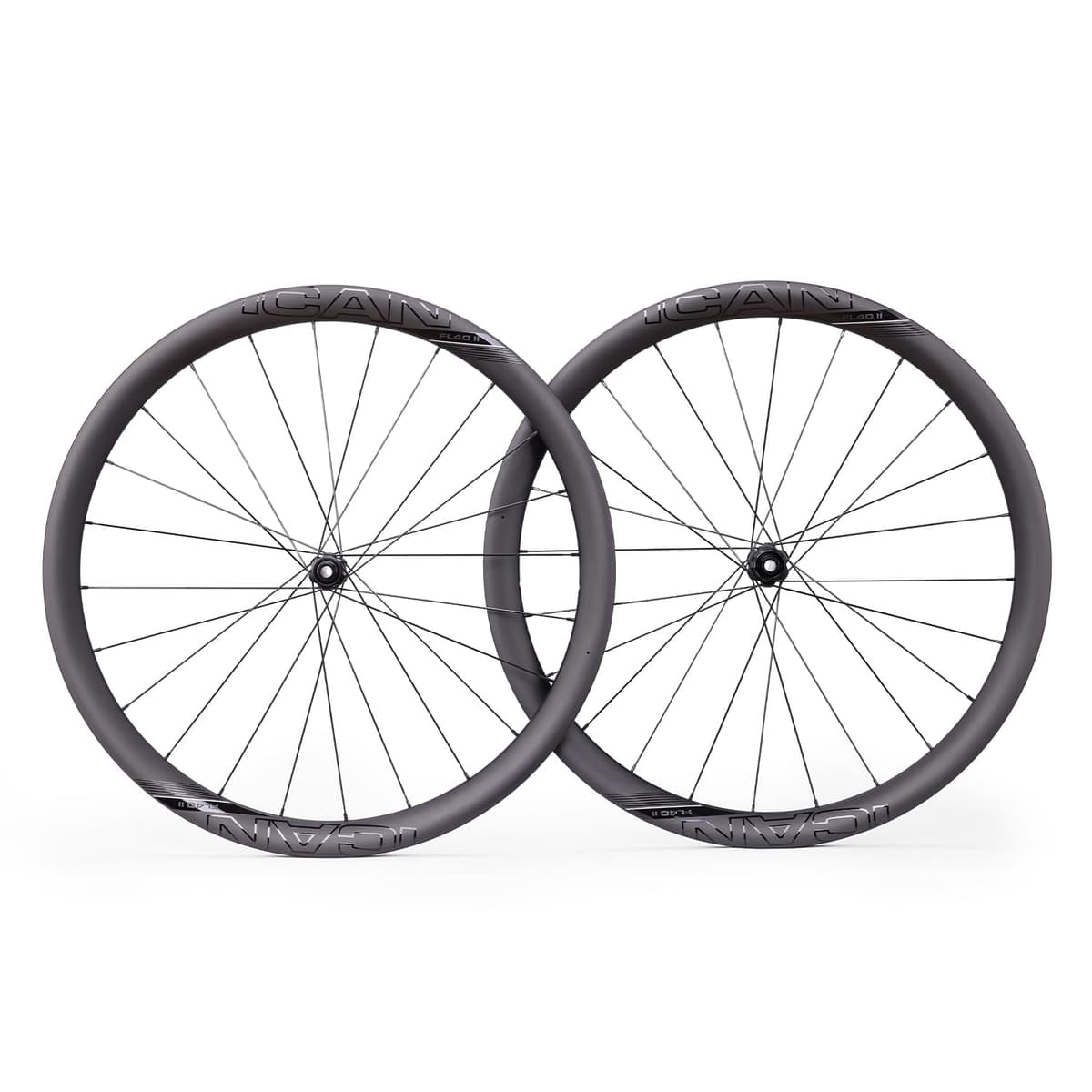 ICAN FL40Ⅱ Juego de Ruedas Disco Carbono 700C, 23mm Interno, 36T Ratchet, FL40Ⅱ FL40 II-Shi