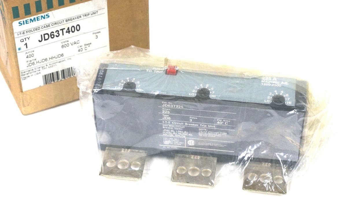 SIEMENS JD63T400 Interruptor JD 400A 3P 600V