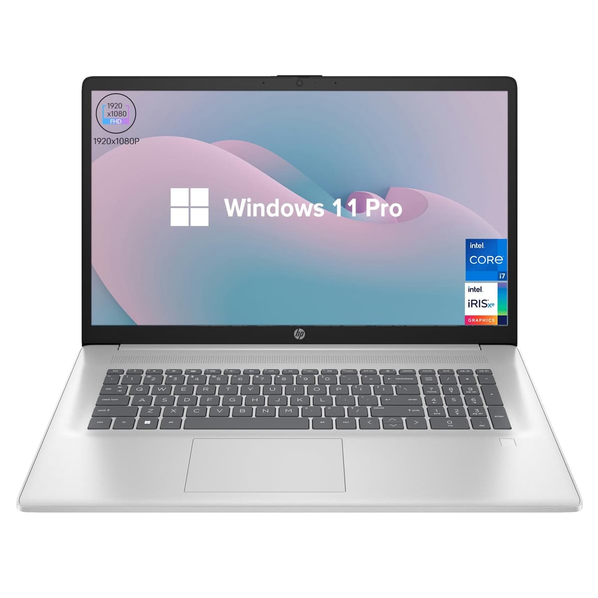 HP 17t Performance Laptop 17.3" FHD, Intel Core i7-1355U, 32GB RAM, 2TB SSD, Lector de huellas, Wi-Fi 6, Windows 11 Pro, Plata TPN-I139_767L0AV