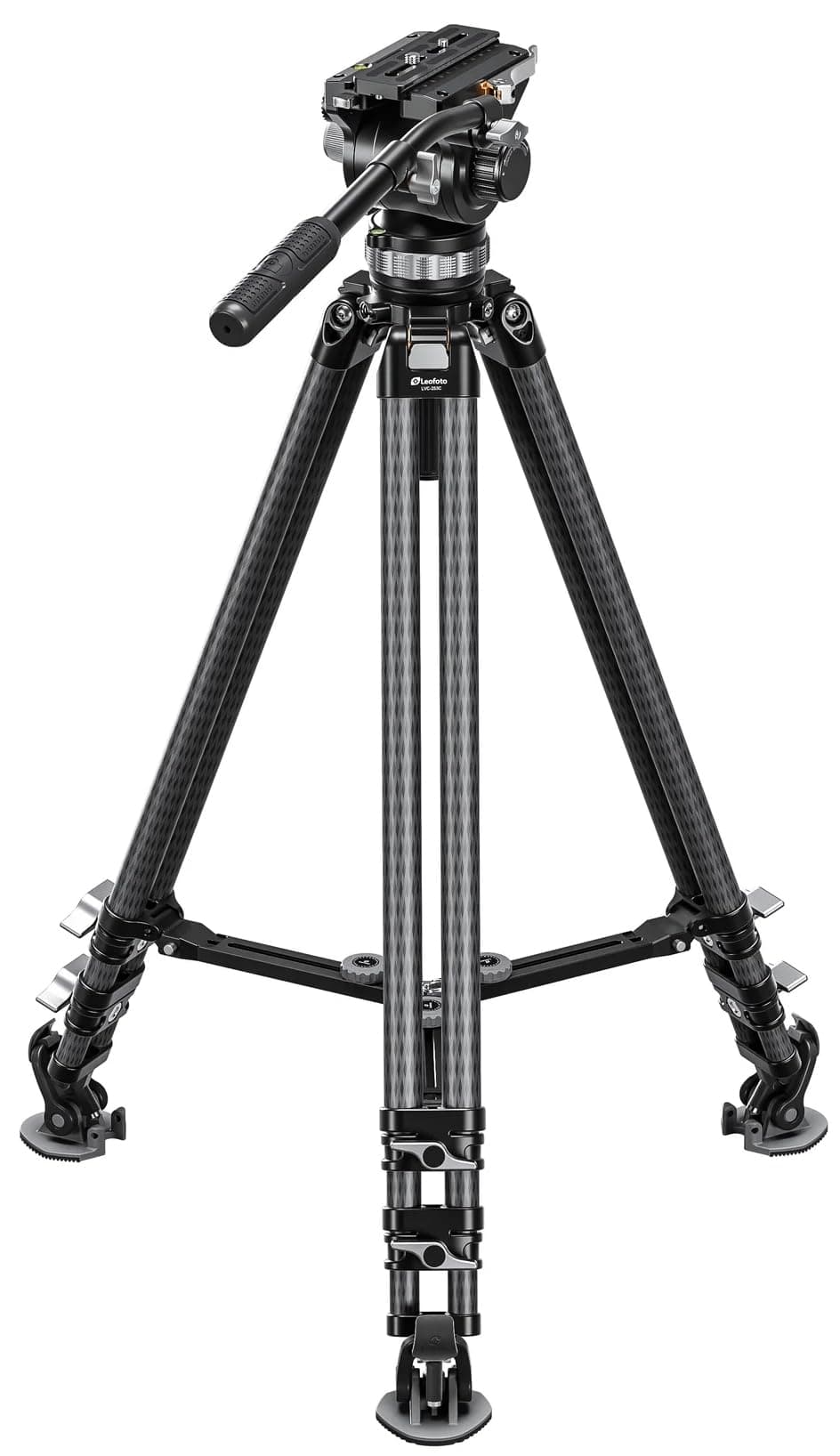 Leofoto LVC-253C+BV-20 - Tripié de video con cuenco integrado y cabeza fluida 6940828304260