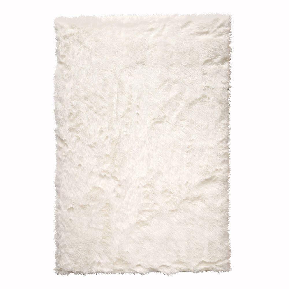 Home Decorators Collection Alfombra sintética tipo piel de oveja 10' x 13' blanca 10'x13' Sheepskin Area Rug