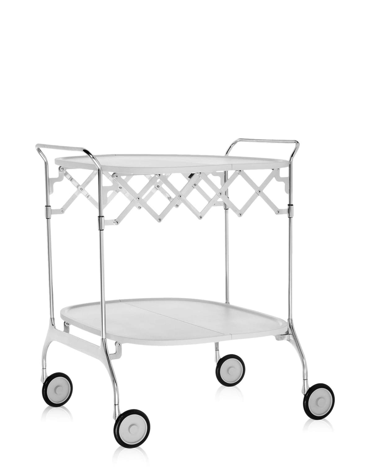 Kartell Gastone Carrito Plegable 4470/03 Top Mate Blanco