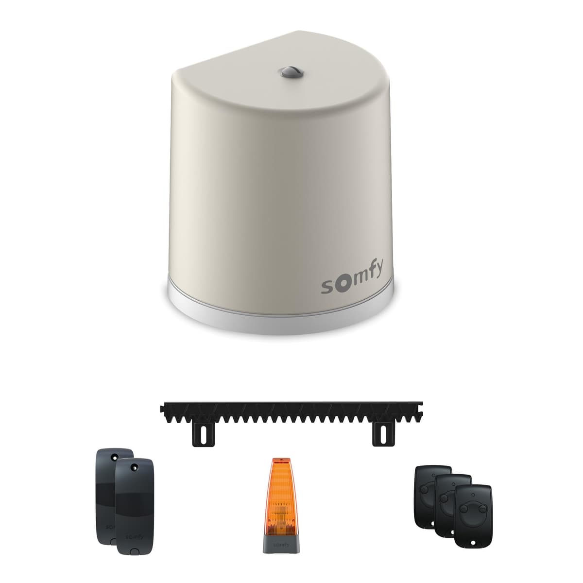 Somfy Freevia Line RTS kit motorización corredera con 3 mandos, luz y fotocélulas (4 m rack) 1246274