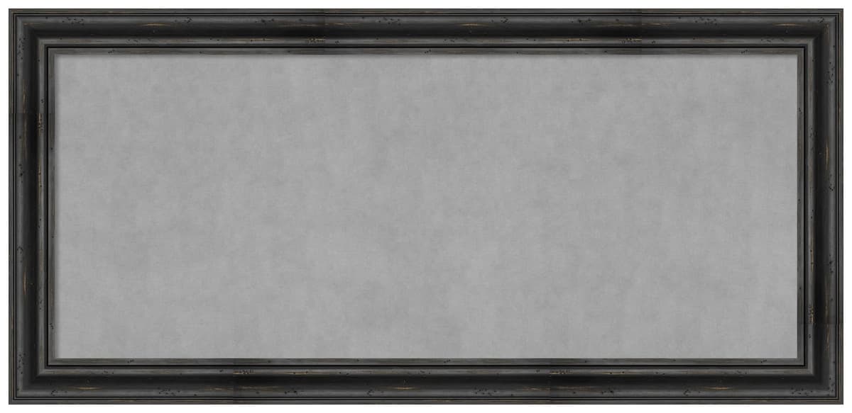 Amanti Art 53x25 Framed Magnetic Board Rustic Pine Black Oversize 28588191771