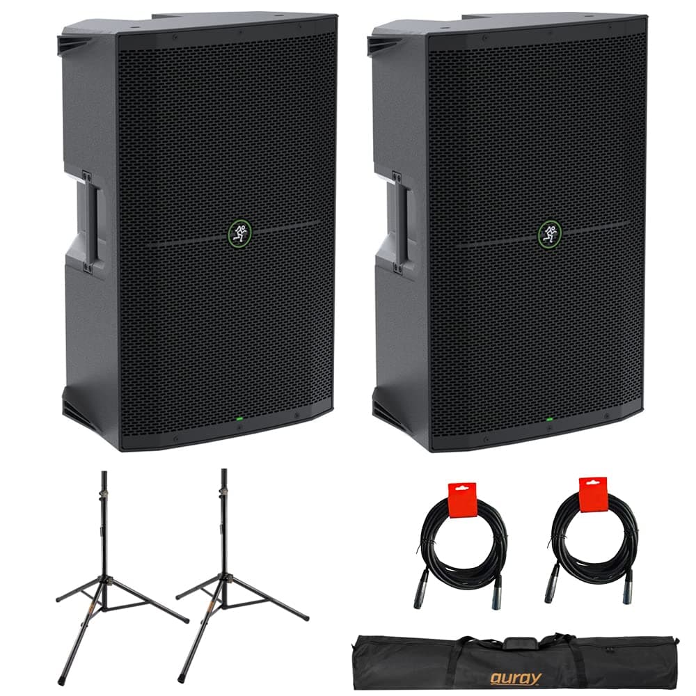 Mackie Thump215 Par 1400W 15" Sistema de parlantes activos con stands y cables Thump2152x