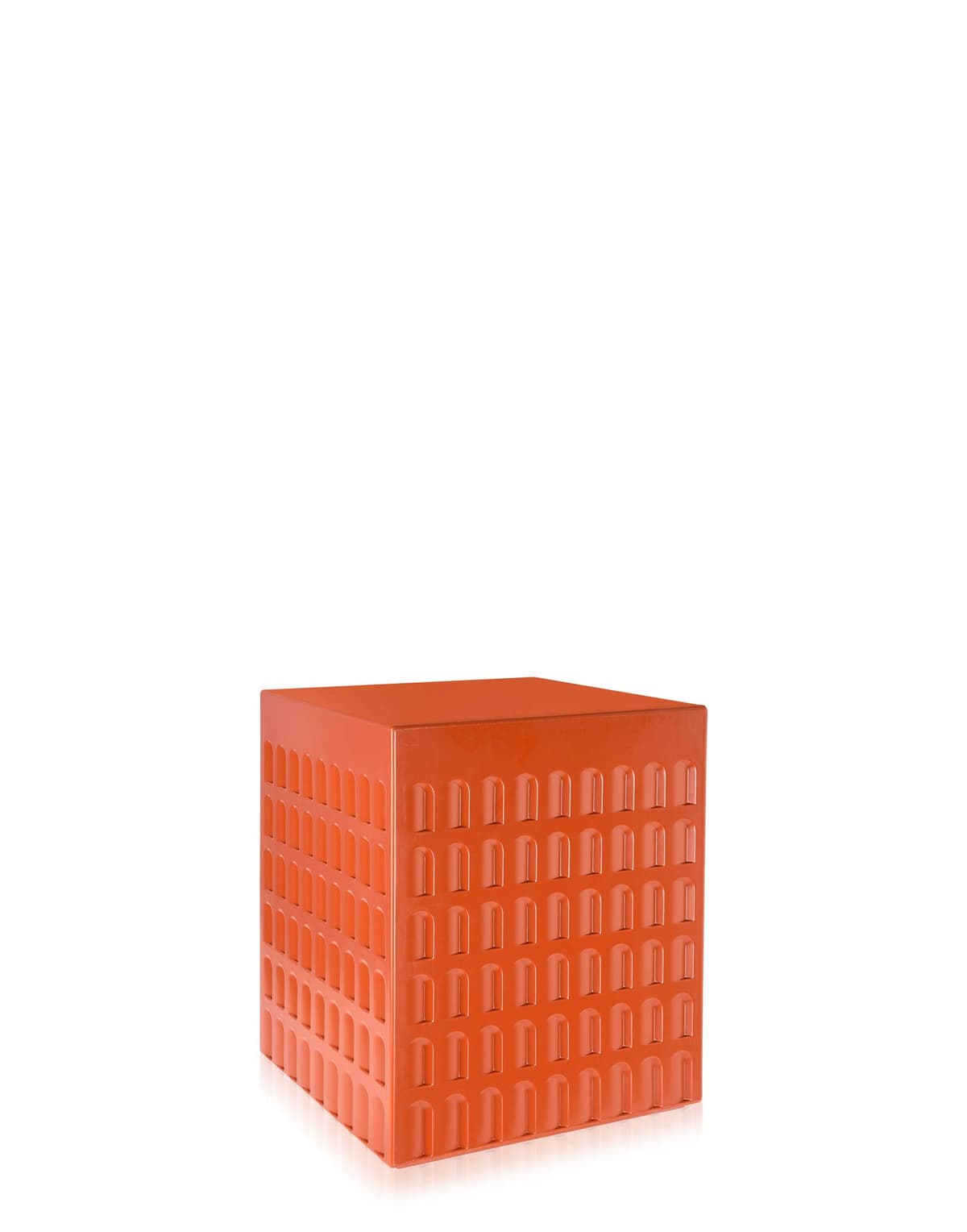 Kartell SFCH-K8855-02 Taburete/mesa cúbica Earth Red (36 x 36 x 45 cm)