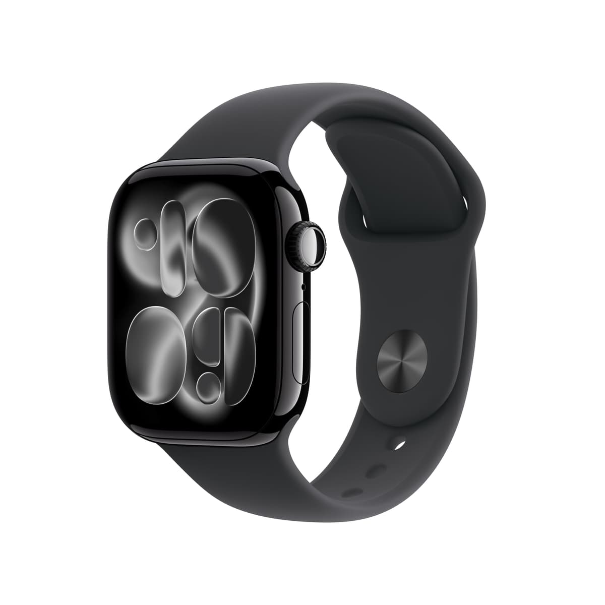 Apple Watch Series 11 [GPS 42 mm] Smartwatch con Caja de Aluminio Negro Azabache y Correa Deportiva Negra - S/M. Puntuación de Sueño, Rastreador de Actividad, Monitoreo de Salud, Pantalla Siempre Activa, Resistente al Agua MEQT4LW/A
