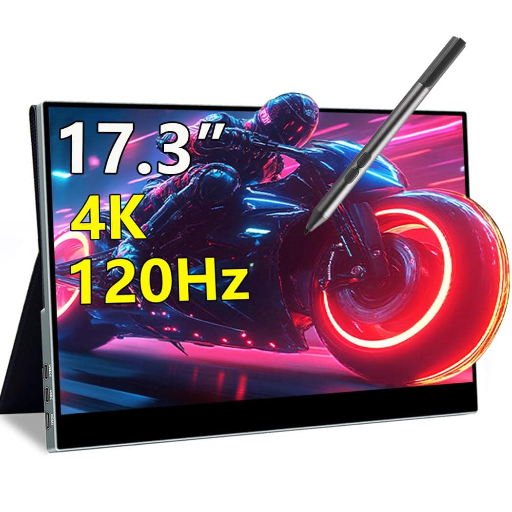 Magedok Monitor Portátil 17.3" 4K 120Hz Touchscreen, 100% P3, Compatible con MPP Stylus y VESA MG173-UT02