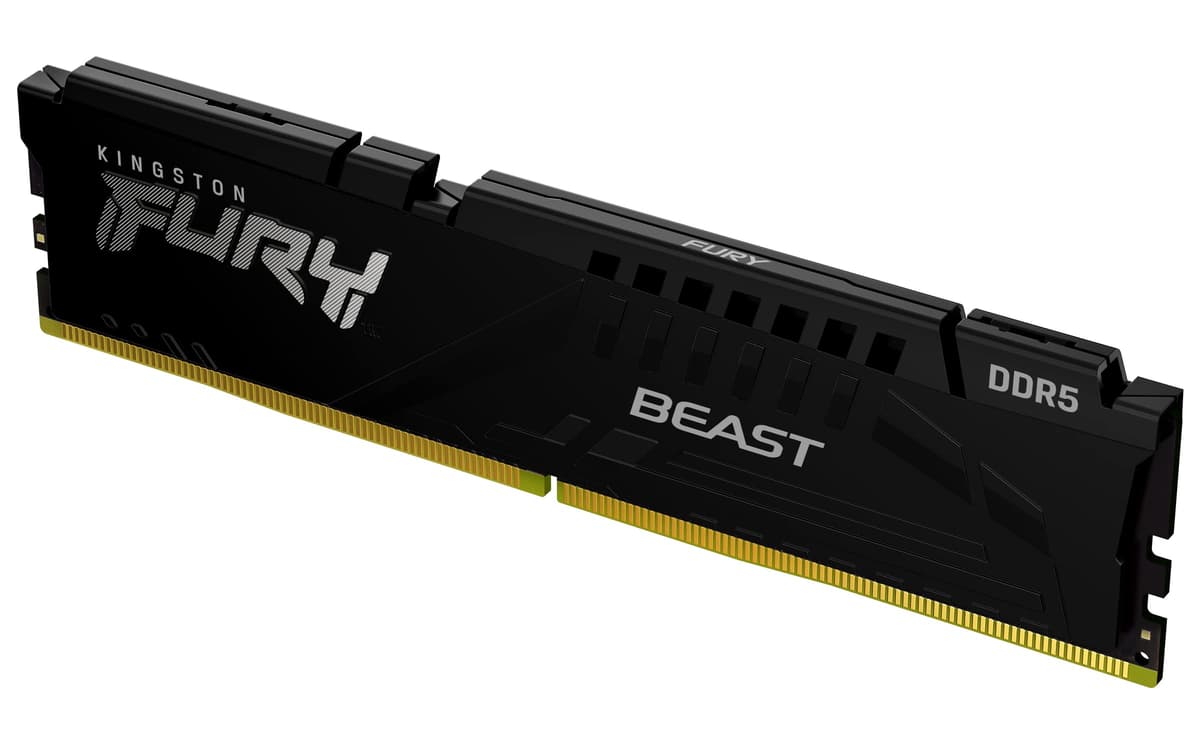 Kingston FURY Beast 32GB 5600MT/s DDR5 CL40 Memoria de Escritorio | Intel XMP 3.0 | Módulo Individual | KF556C40BB-32