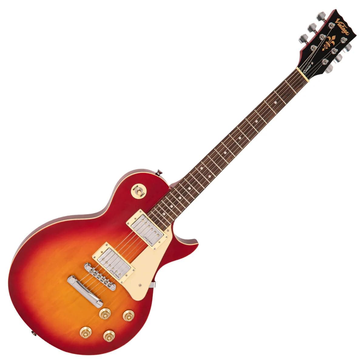 Guitarras Eléctricas VINTAGE, Derecha, Cherry Sunburst (V10CSB)