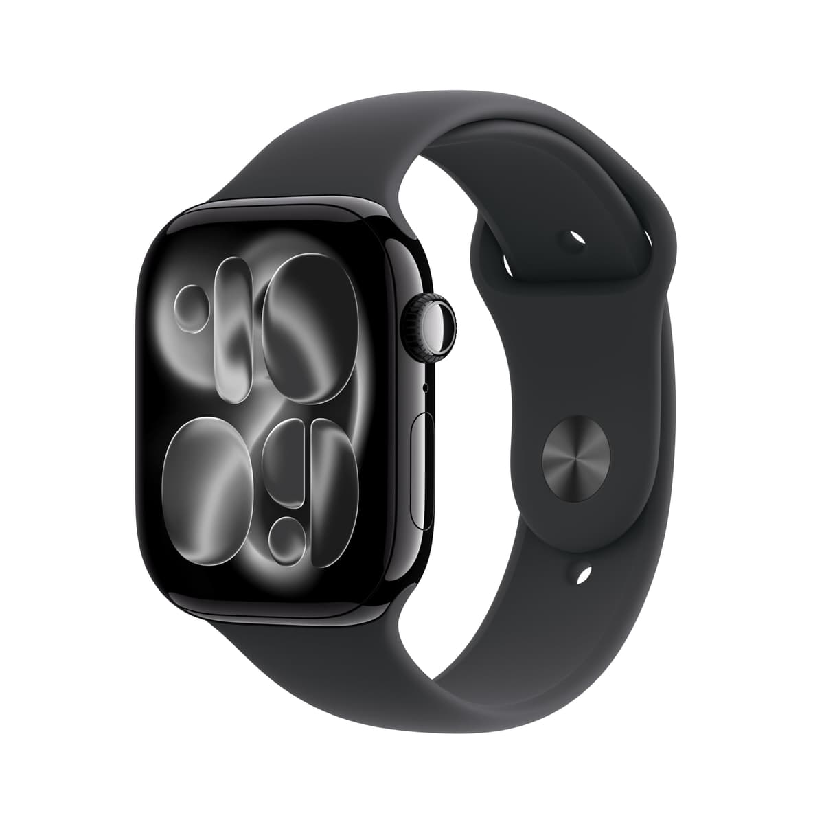 Apple Watch Series 11 [GPS 46 mm] Smartwatch con caja de aluminio negro azabache y correa deportiva - M/L. Puntuación de sueño, rastreador de actividad, monitoreo de salud, pantalla siempre activa, resistente al agua MEUX4LW/A