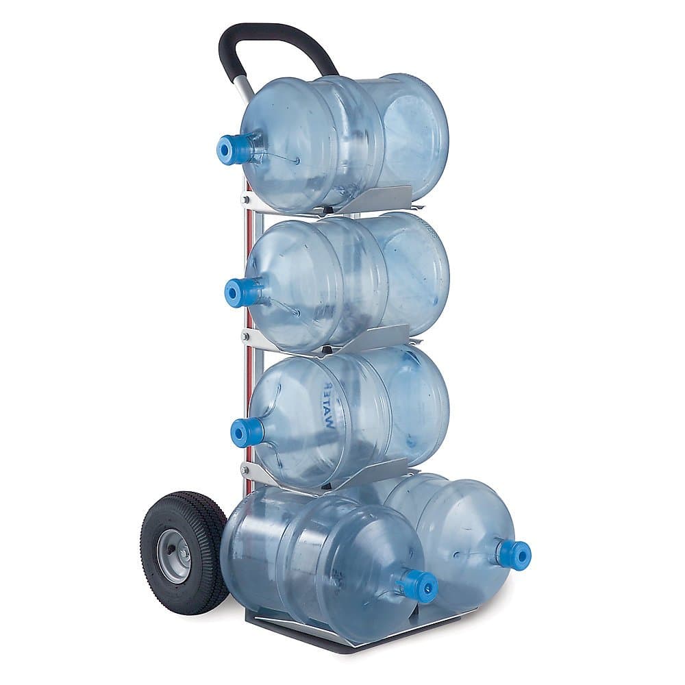 Magliner HBK128HM4 Carretilla para botellas de aluminio, manija en loop, ruedas neumáticas