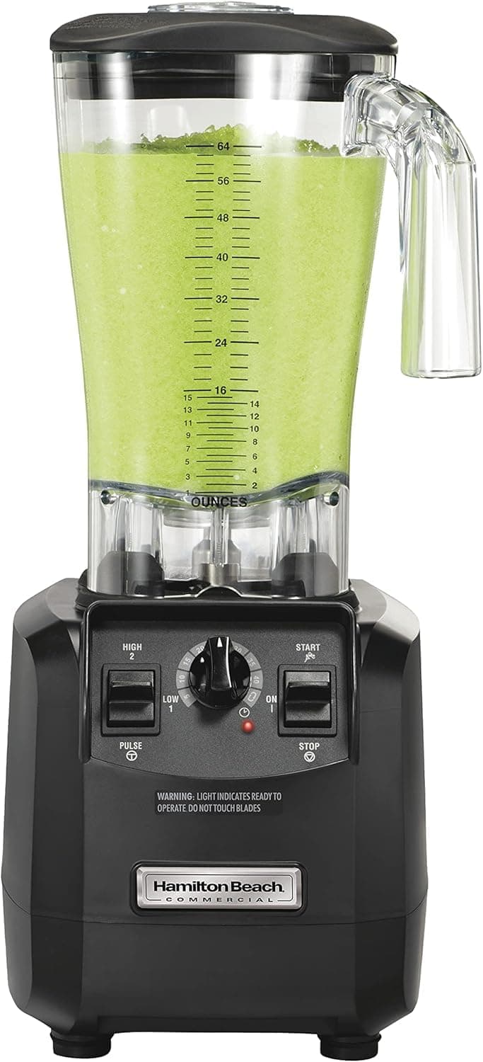 Hamilton Beach Commercial HBH550 The Fury Blender, 3 HP, 2 velocidades, Pulse, jarra 64 oz. (1.8 L), negro