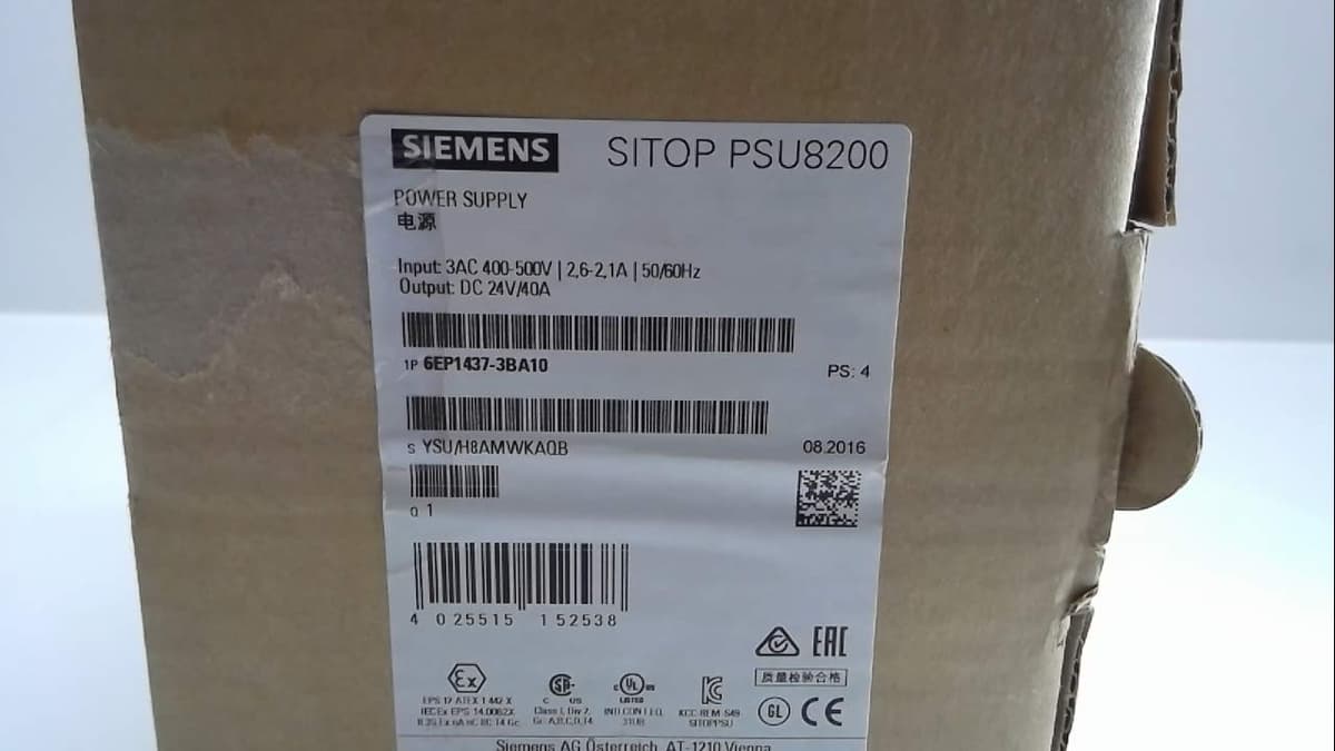 Siemens 6EP1437-3BA10 SITOP PSU300M Fuente DIN 24V 40A 6EP1437-3BA10-SIEMENS