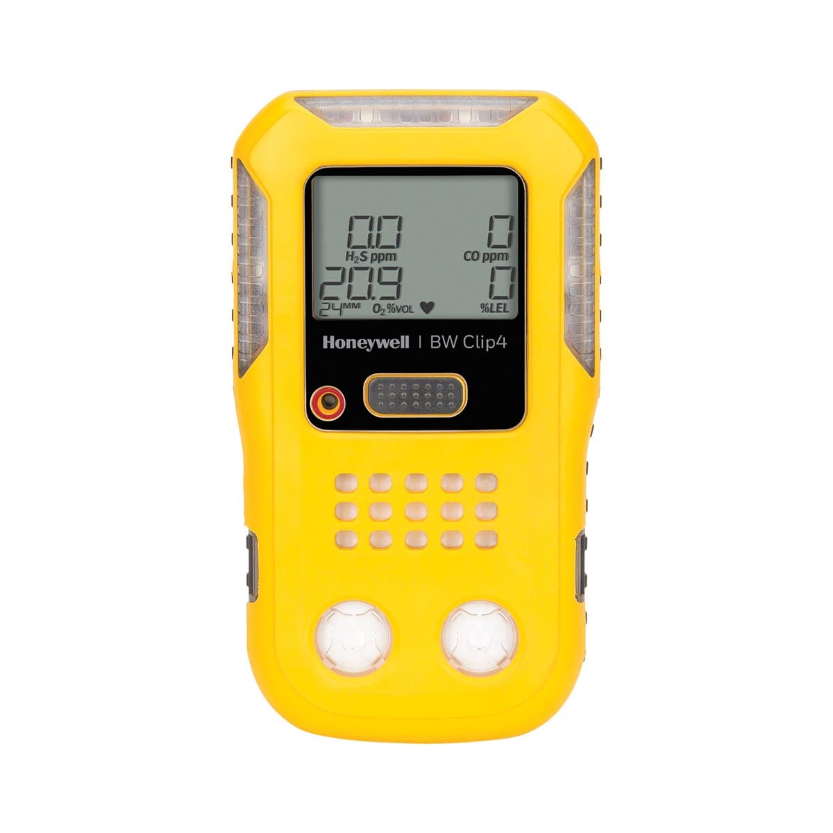 BW Technologies BWC4-Y-N Clip4 4-gas (Combustible, O2, H2S, CO) - Detector 2 años, Amarillo