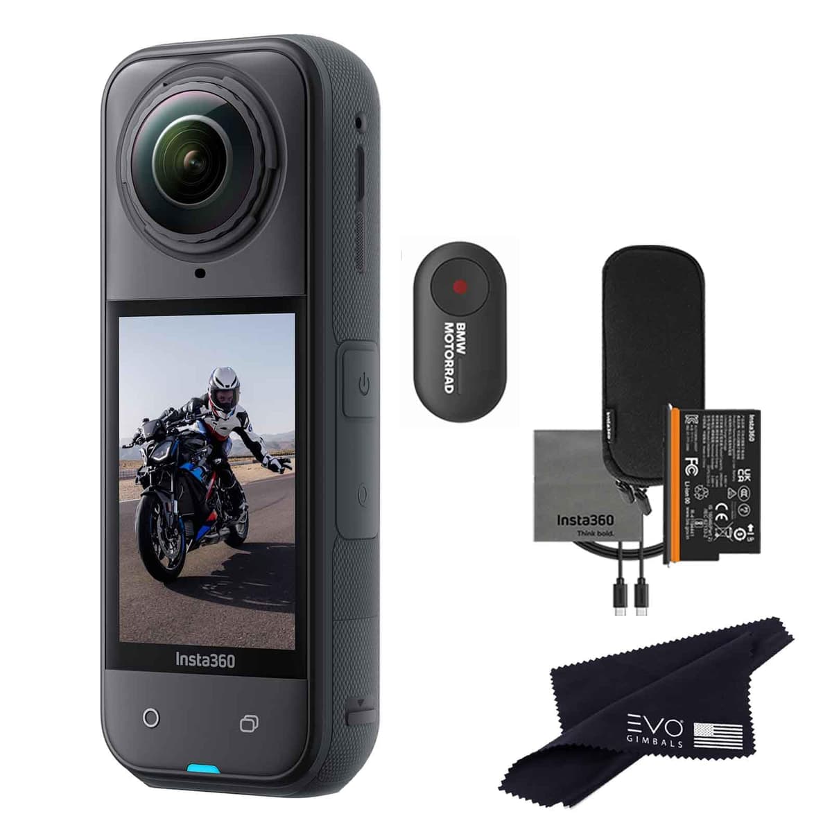 Insta360 X5 8K 360 BMW Motorrad Edition - Cámara de acción 360 (Black) CINSAAHA_X531