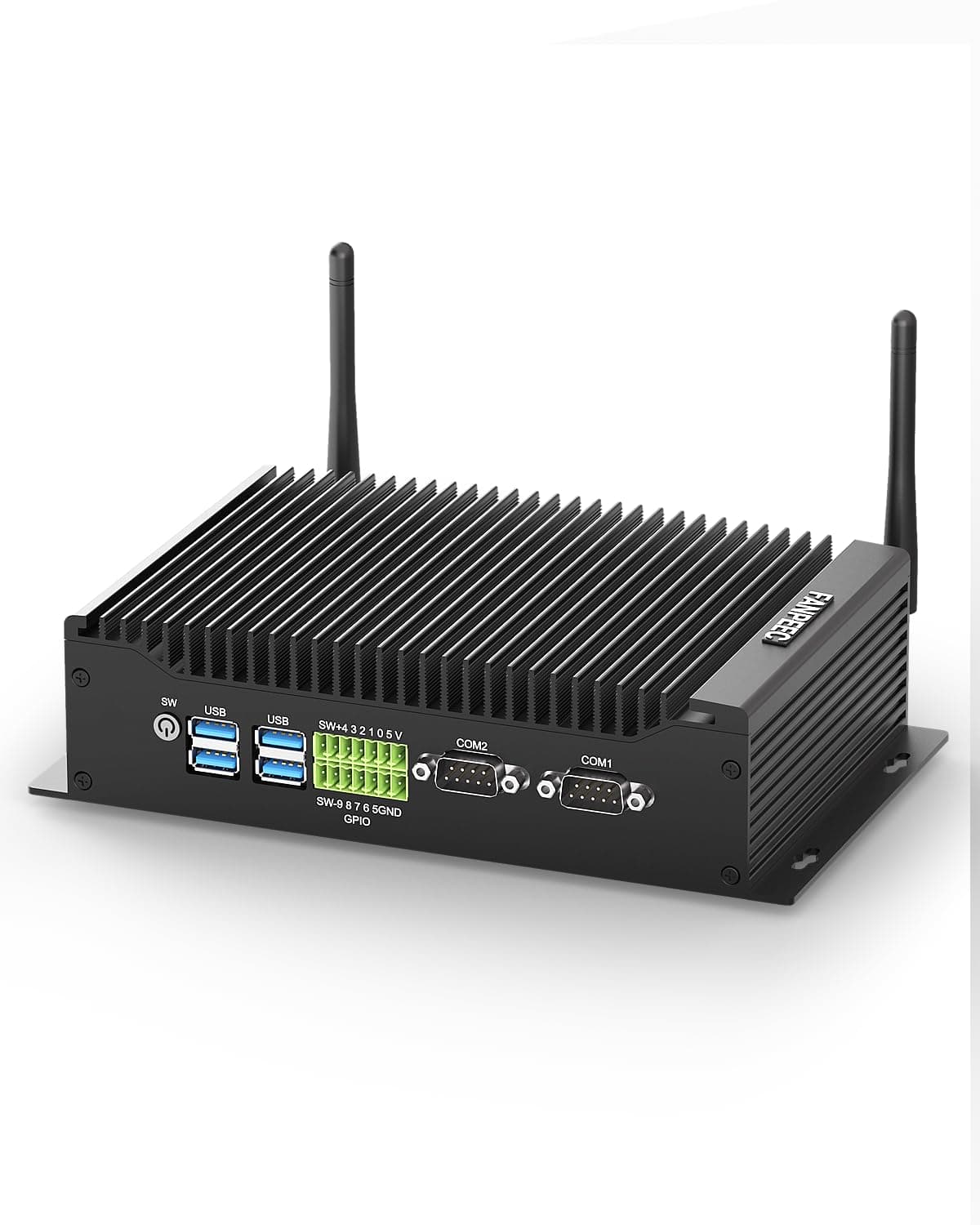 FANPEEC Fanless Mini PC Core i7-10810U, 32GB DDR4, 512GB M.2, Windows 11 Pro, 3x Display FAH6