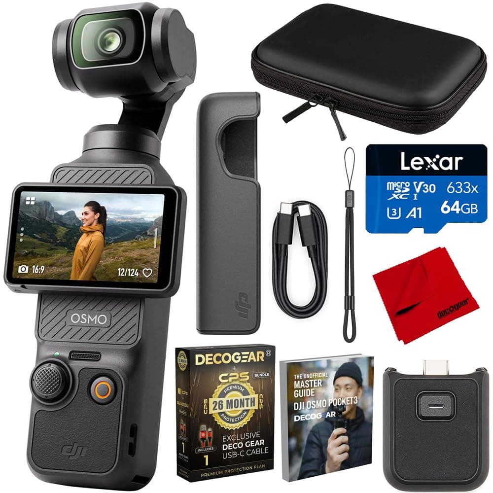 DJI Osmo Pocket 3 4K/120fps con Bundle de protección 26 meses y accesorios E11DJIOSMOPOCK3