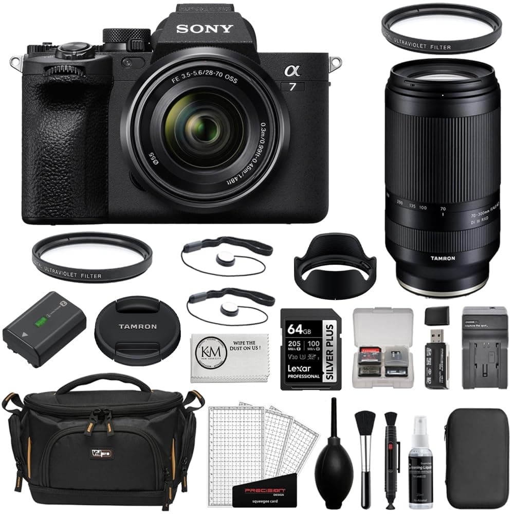 Sony Alpha a7 IV + 28-70mm + Tamron 70-300mm + Kit Accesorios (14 ítems) SONILCE7M4KB-007