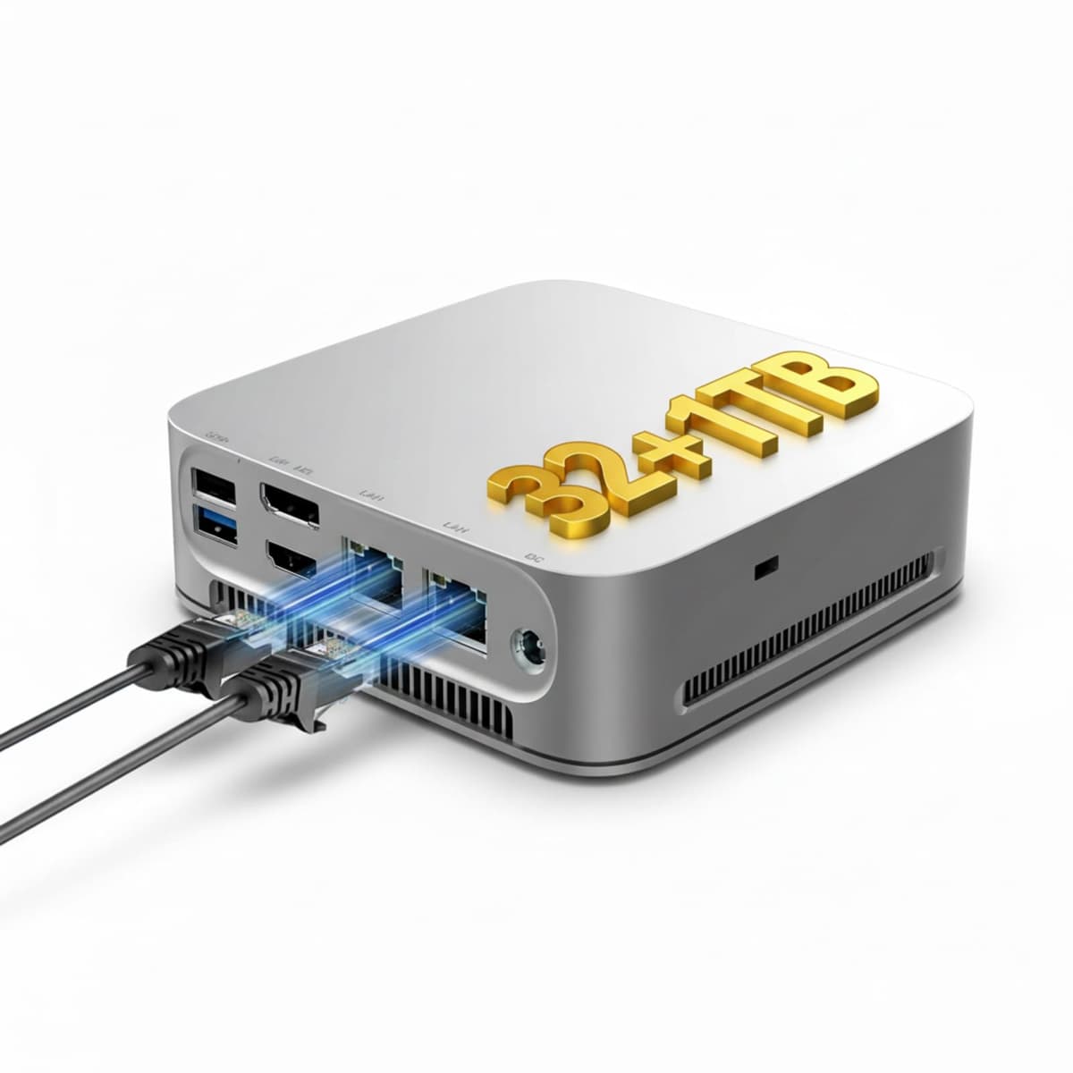 QAZIPO Mini PC Dual 2.5GbE AMD Ryzen 7 8745HS, 32GB DDR5, 1TB PCIe 4.0, Radeon 780M, Windows 11 JNG13