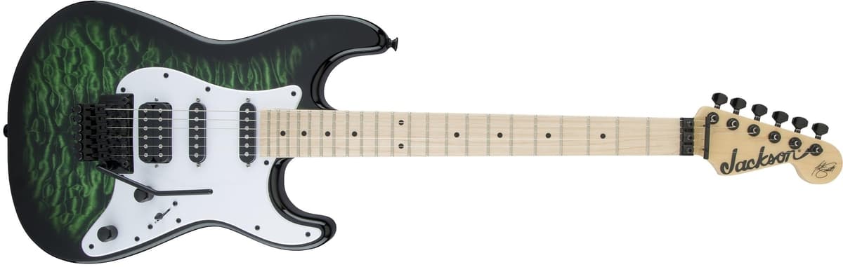 Guitarra Eléctrica Jackson Serie X Signature Adrian Smith SDXQM - Verde Transparente, Diapasón de Arce GIT0042610-000