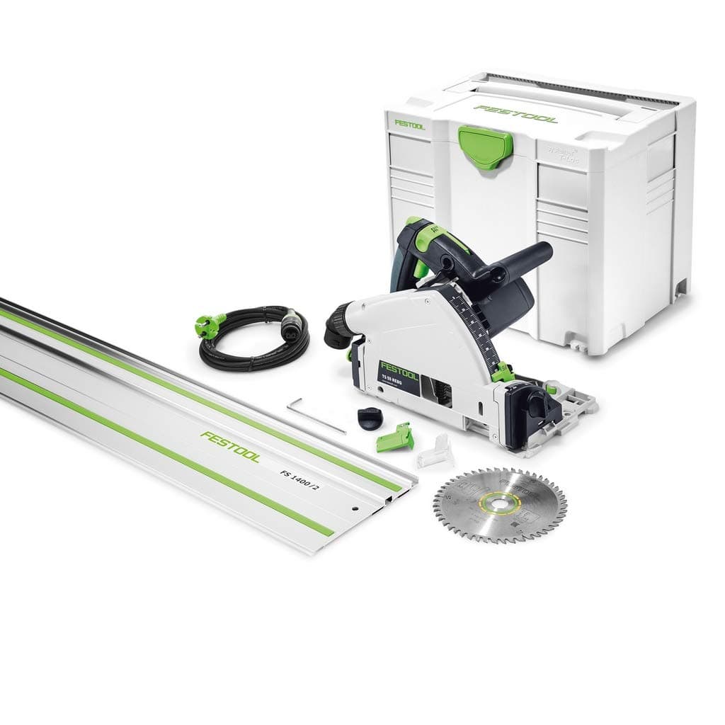 Festool sierra circular de inmersión 561166 1200W con riel guía FS 1400/2 561580