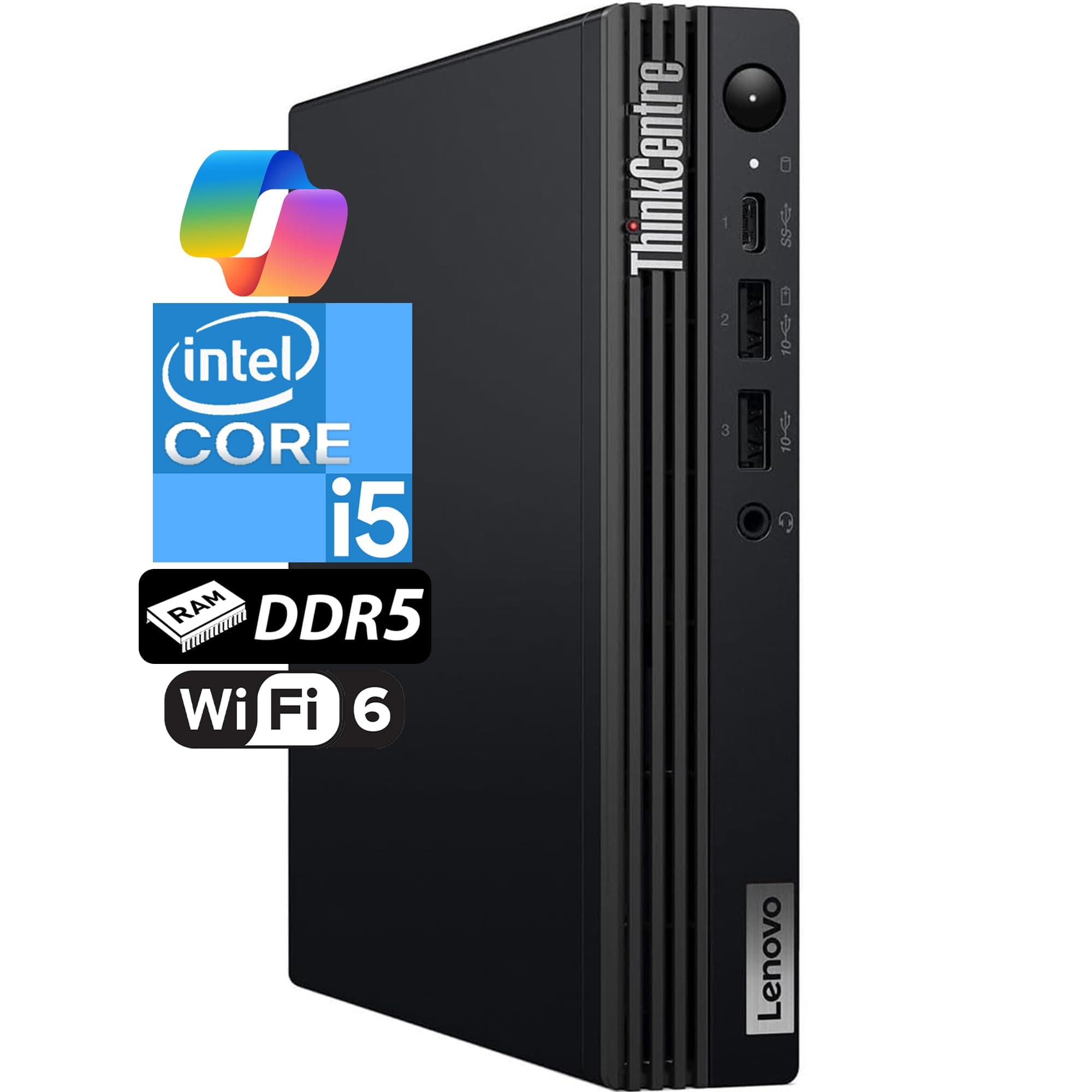 Oemgenuine Lenovo ThinkCentre Tiny M70q Gen 5 Mini PC Intel i5-14400T, 32GB, 1TB NVMe, Windows 11 Pro M60e