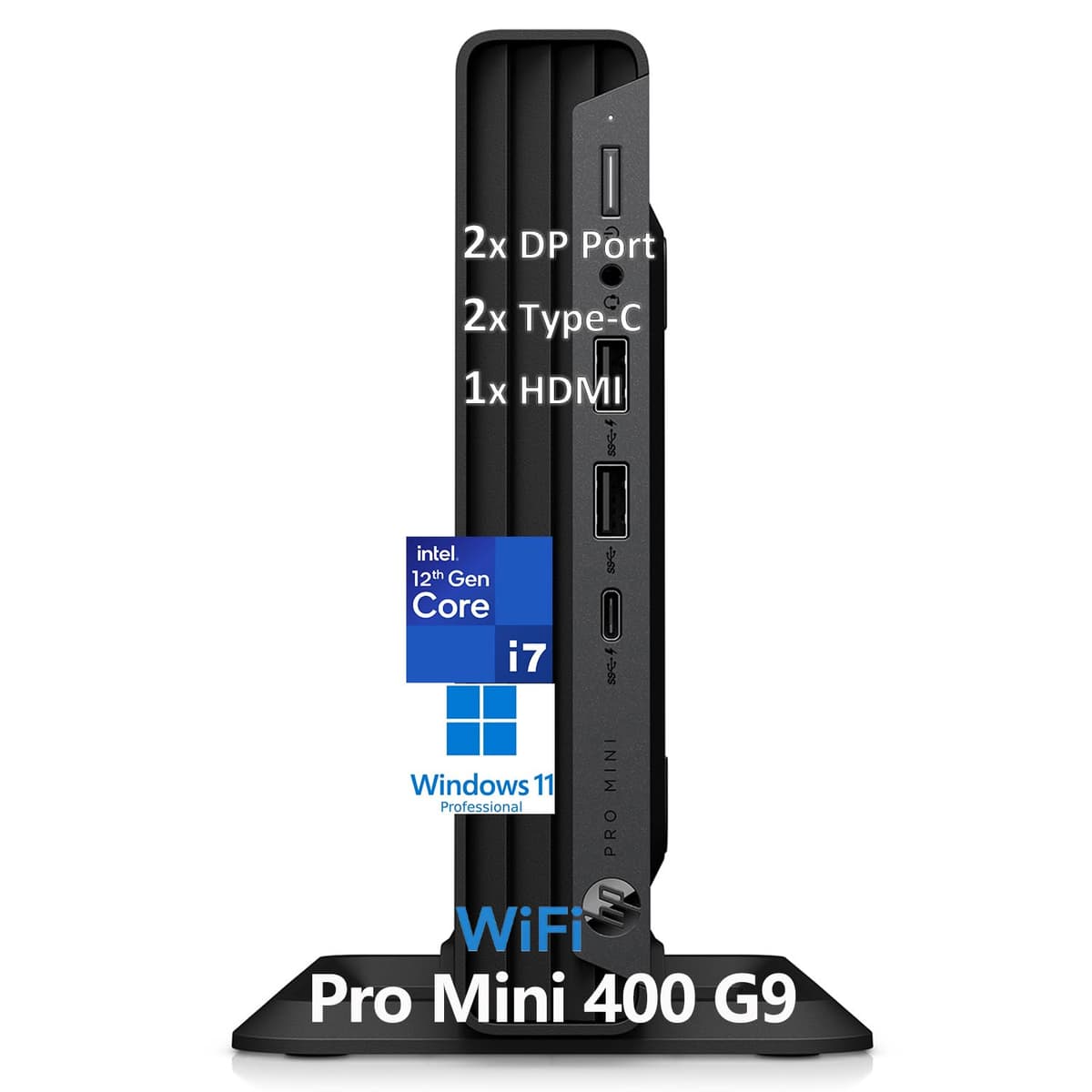 HP Pro Mini 400 G9 Business Mini Desktop, Intel i7-12700T, 32GB DDR4, 1TB PCIe SSD, Windows 11 Pro