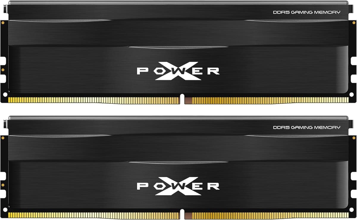 Silicon Power DDR5 32GB (2x16GB) Zenith 6000MT/s (PC5-48000) 288 pines CL36 1.35V UDIMM Módulo de Memoria RAM de Escritorio SU032GXLWU60FFDEEC Negro