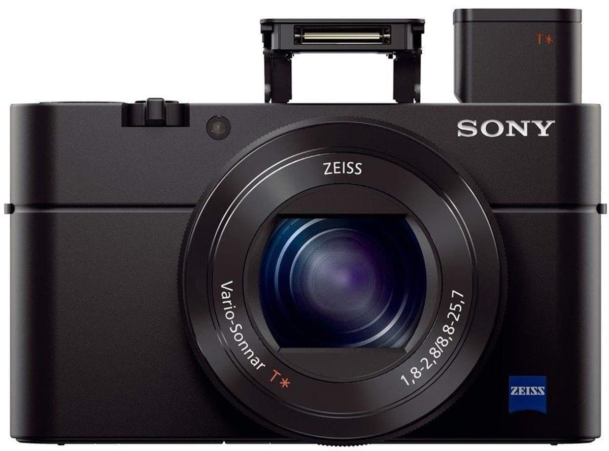 Sony Cyber-shot DSC-RX100 III Cámara digital con visor OLED, pantalla abatible, Wi-Fi y sensor de 1 pulg. (Renewed) DSCRX100M3/B-cr