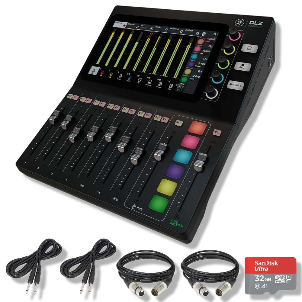 StreamEye Mezclador Digital Mackie DLZ Creator con Pantalla 10.1" y Funciones para Podcasting y Streaming
