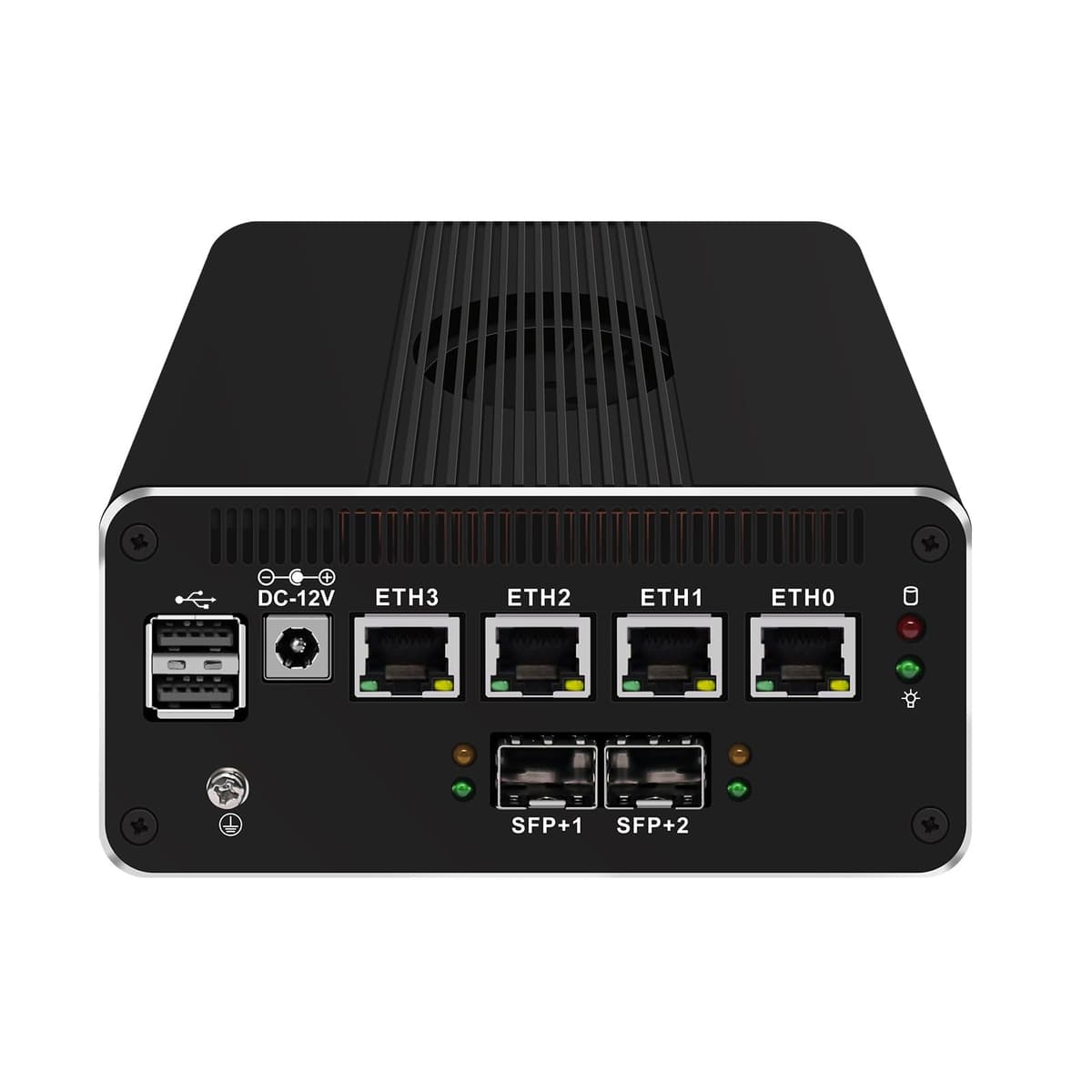 MOGINSOK Firewall Appliance 10GbE con Intel N305,2xSFP+ 10GbE, 4x2.5GbE, soporte Pfsense/OPNsense y LTE