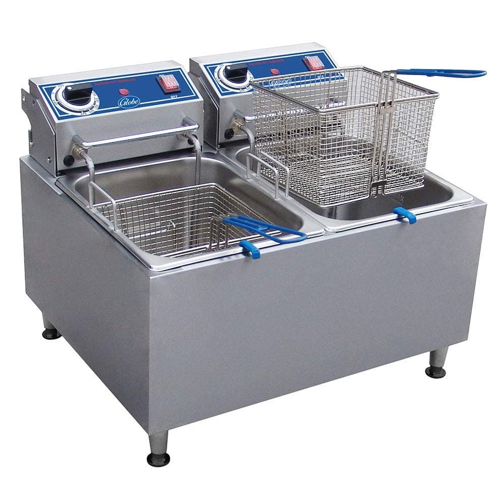 Freidora de mesada eléctrica Globe PF32E, capacidad de aceite 32 lb