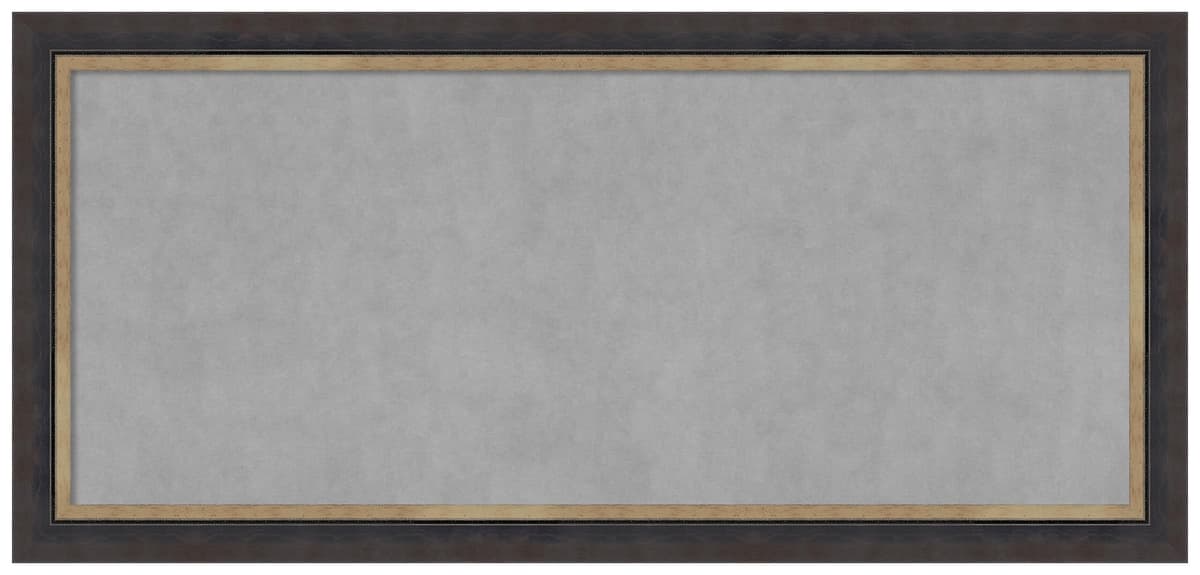 Amanti Art Pizarra Magnética enmarcada Hammered Charcoal Tan 53 x 25" (área magnética 48 x 20) 28588291141