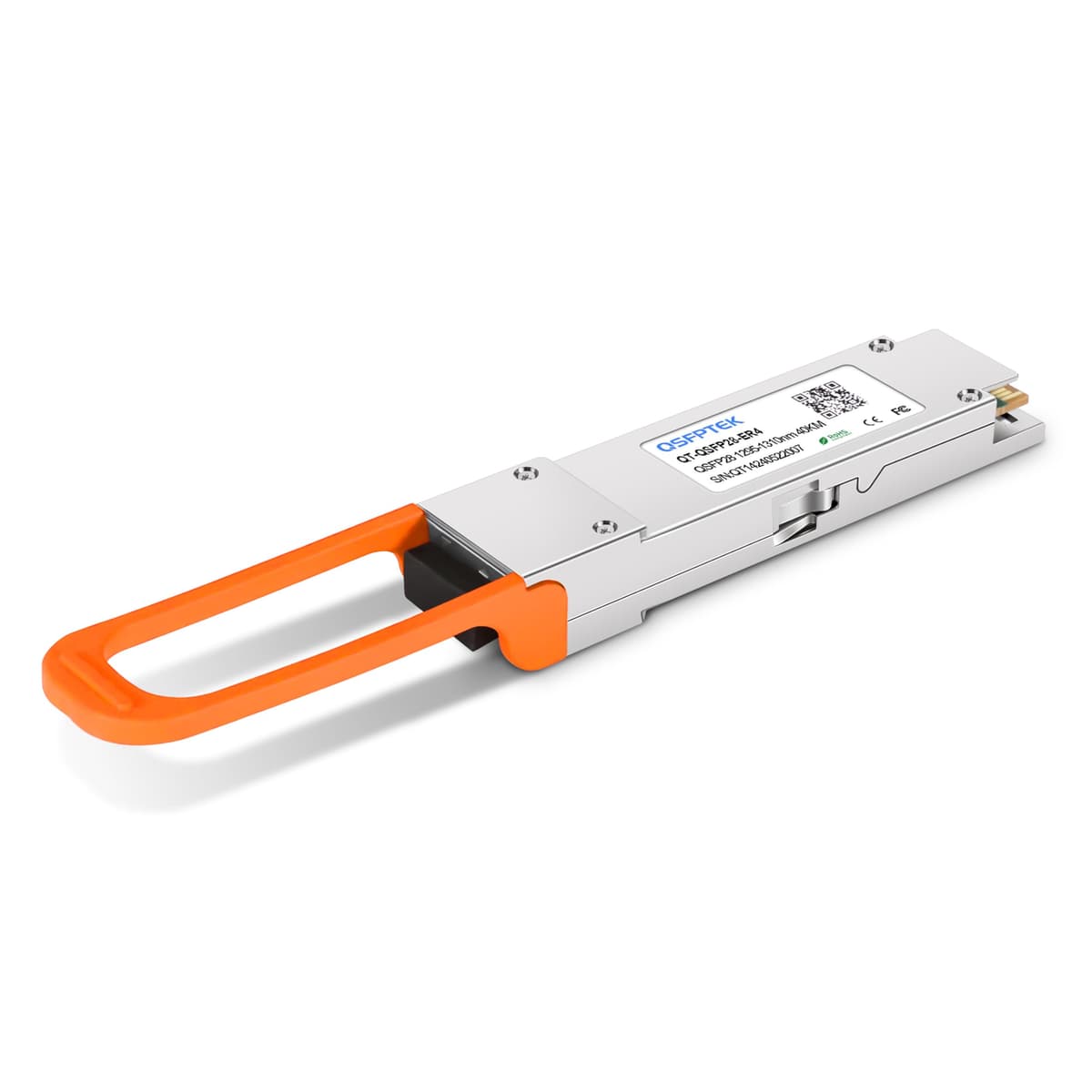 QSFPTEK 100GBASE-ER4 QSFP28 Transceiver, LC SMF 1310nm 40km, Compatible con Cisco QSFP-100G-ER4L-S