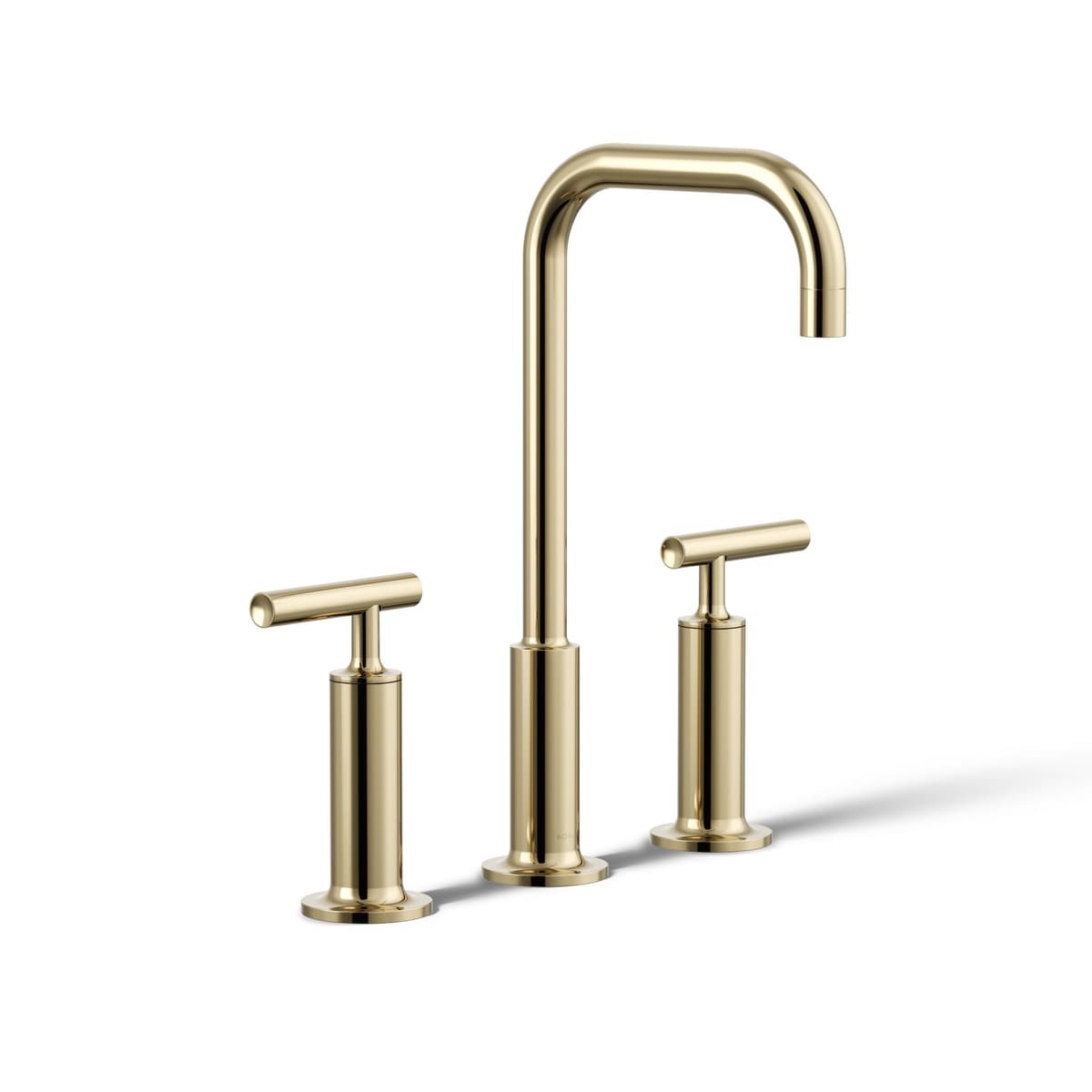 KOHLER K-14408-4-AF Purist - Llave para lavabo 3 orificios con manijas palanca, French Gold