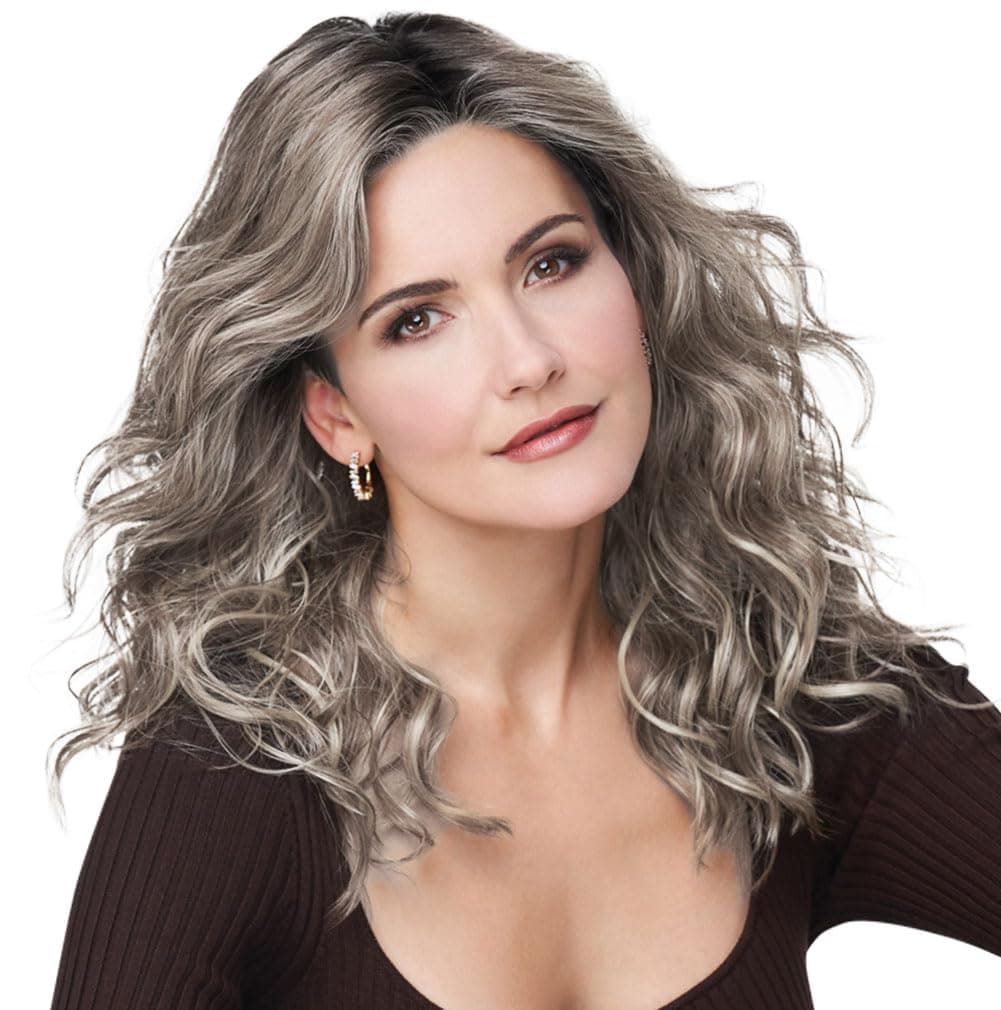 Hair u wear Raquel Welch High Octane Lace Front & Monofilament Top Long Layered Wig - RL19/23SS Shaded Biscuit 121875