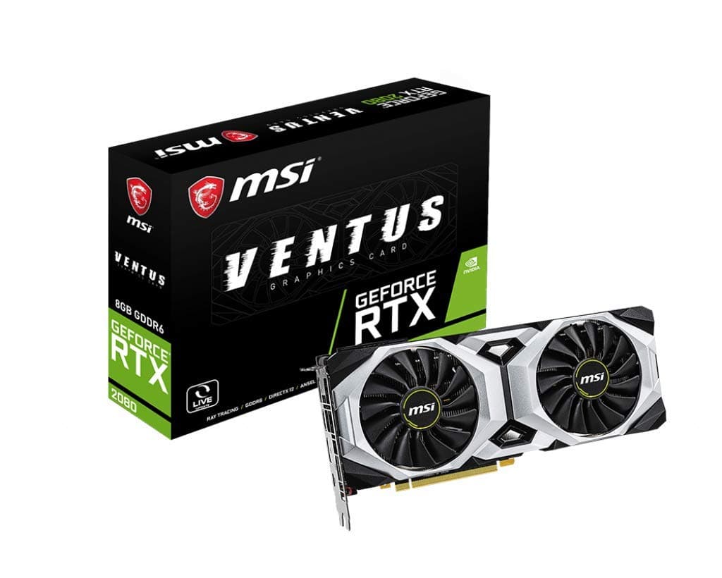 msi Gaming GeForce RTX 2080 8GB GDDR6 256-bit HDMI/DP/USB Ray Tracing Arquitectura Turing Tarjeta de Video (RTX 2080 Ventus 8G) GeForce RTX 2080 VENTUS 8G