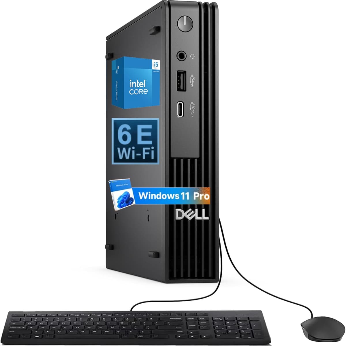 Dell OptiPlex Next-Gen Pro Micro, Intel i5-14500T, 64GB DDR5, 2TB NVMe, WiFi 6E, Bluetooth, Windows 11 Pro, HDMI y DisplayPort QCM1250
