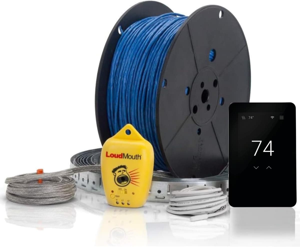 Kit SunTouch WarmWire para calefacción radiante de piso 150 ft² (120V) con termostato programable 81018102