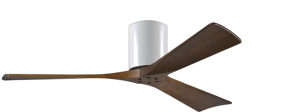 Matthews Irene 52" Hugger DC, Interior/Exterior Aprobado para Áreas Húmedas, Control Remoto y Pared, Blanco Brillante IR3H-WH-52
