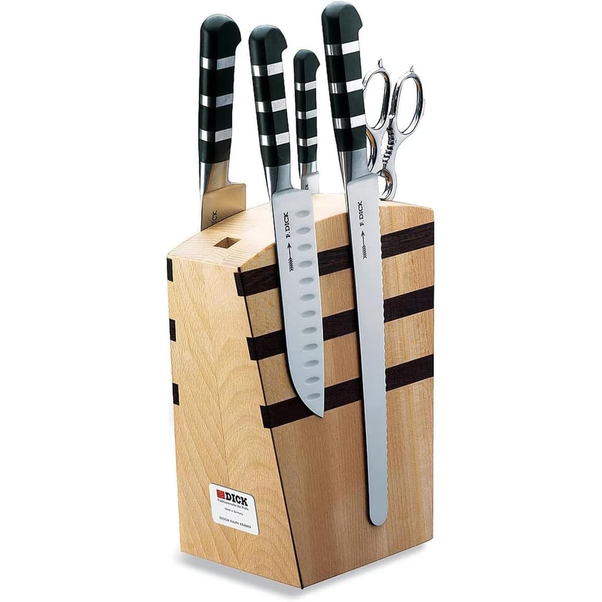 Set de cuchillos F. DICK 1905 con bloque de madera - 5 piezas 8197000