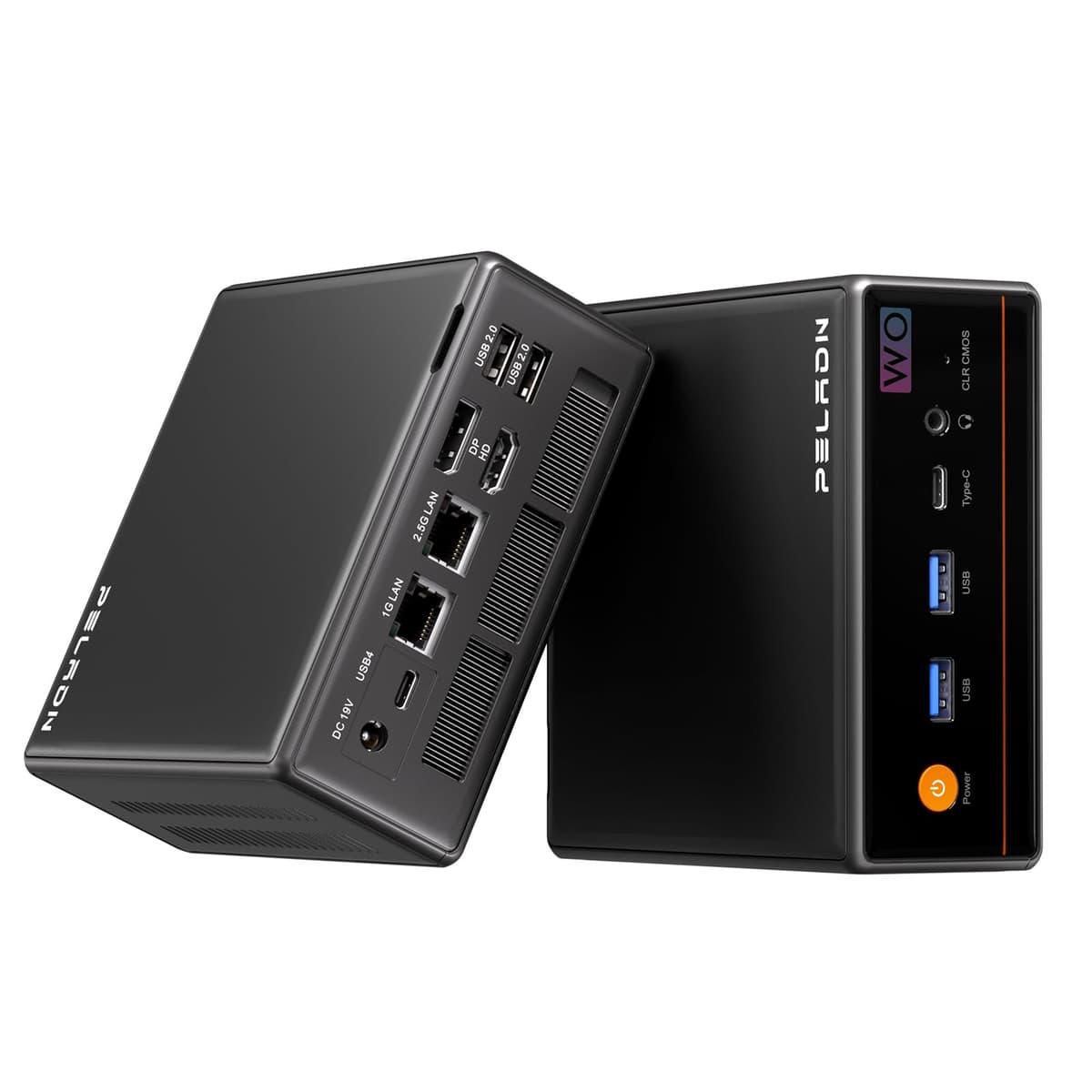 PELADN WO4 Mini PC Gaming 7640HS (Mejor que Ryzen 7 6850H/7735HS) 32GB DDR5 Dual, 1TB SSD Dual - Mini PC AMD Ryzen 5 7640HS con Dual Type-C USB4.0 y Dual LAN, WiFi6, BT5.2 WO-4 7640HS-32GB+1T