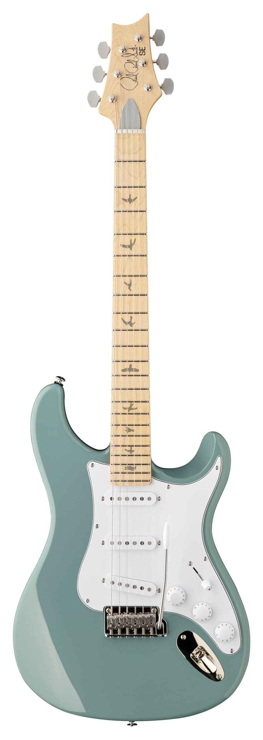 PRS SE Silver Sky Maple Board, Stone Blue con funda 116259::2J: