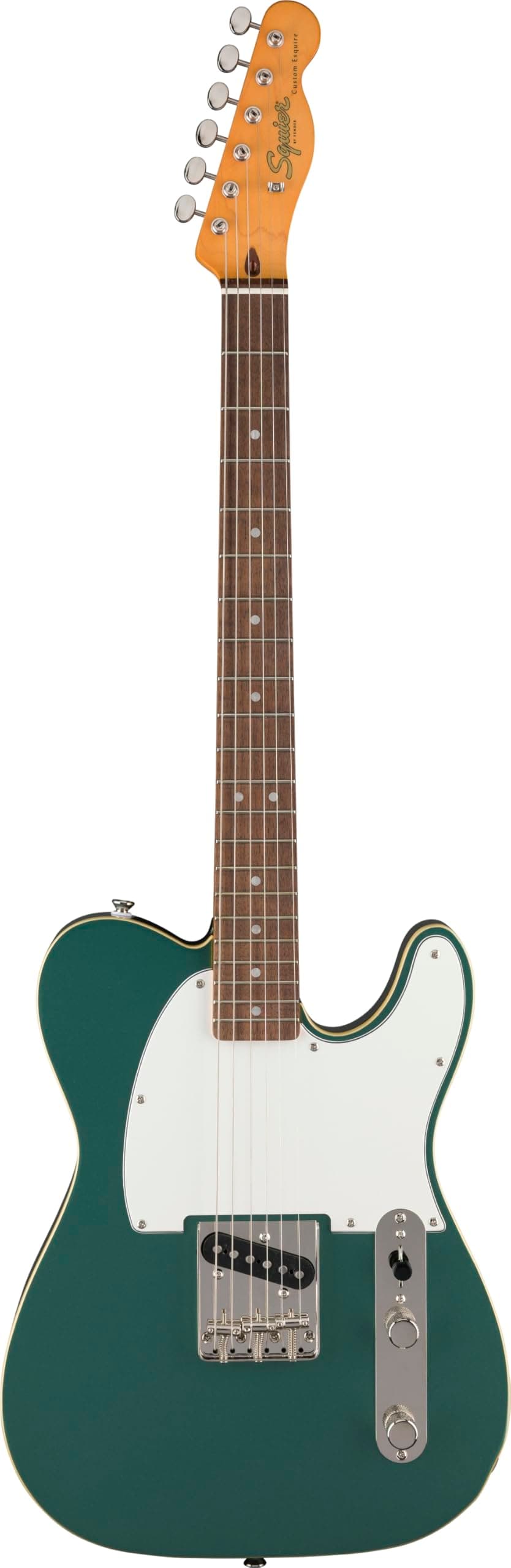 Fender Classic Vibe Custom Esquier, diapasón de laurel, pickguard color pergamino, Sherwood Green 0374043546