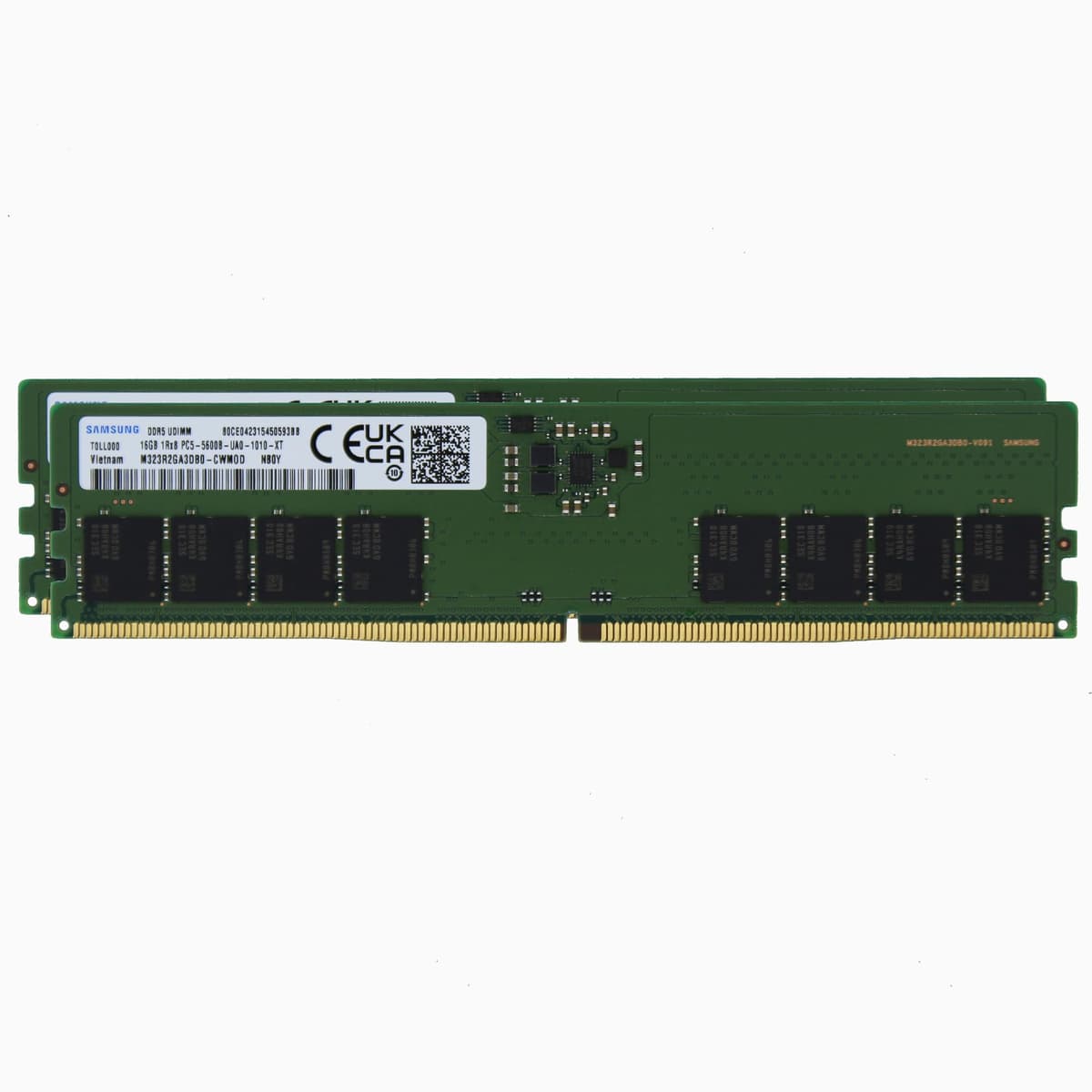 Adamanta Sam Original 16GB (2x16GB) DDR5 5600MHz (o 4800MHz PC5-38400) RAM de alto rendimiento para juegos PC5-44800 UDIMM sin búfer No ECC 1Rx16 CL46 1.1v Memoria para PC de escritorio usuario avanzado Actualización M323R2GA3DB0-CWM AM61UE12G64SA-WP 5600 GEN FBA (2)