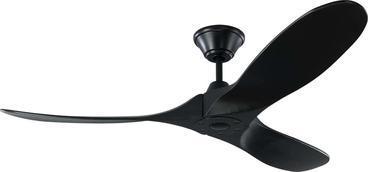 Monte Carlo 3MAVR52BKBK Maverick II Energy Star Ventilador de Techo Exterior de 52" con Control Remoto, 3 Aspas de Madera Balsa, Negro Mate
