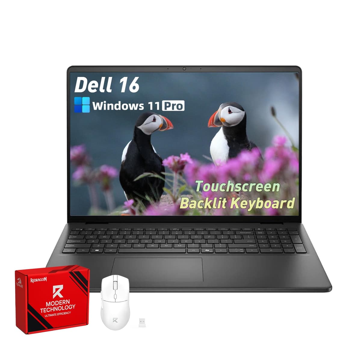 Dell Laptop táctil de 16" - Intel 7 de 10 núcleos 150U (hasta 5.4 GHz), pantalla FHD+ antirreflejo de 16", 16GB DDR5, SSD 1TB, teclado retroiluminado Copilot, Windows 11 Pro, carga Express, negro Dell 16